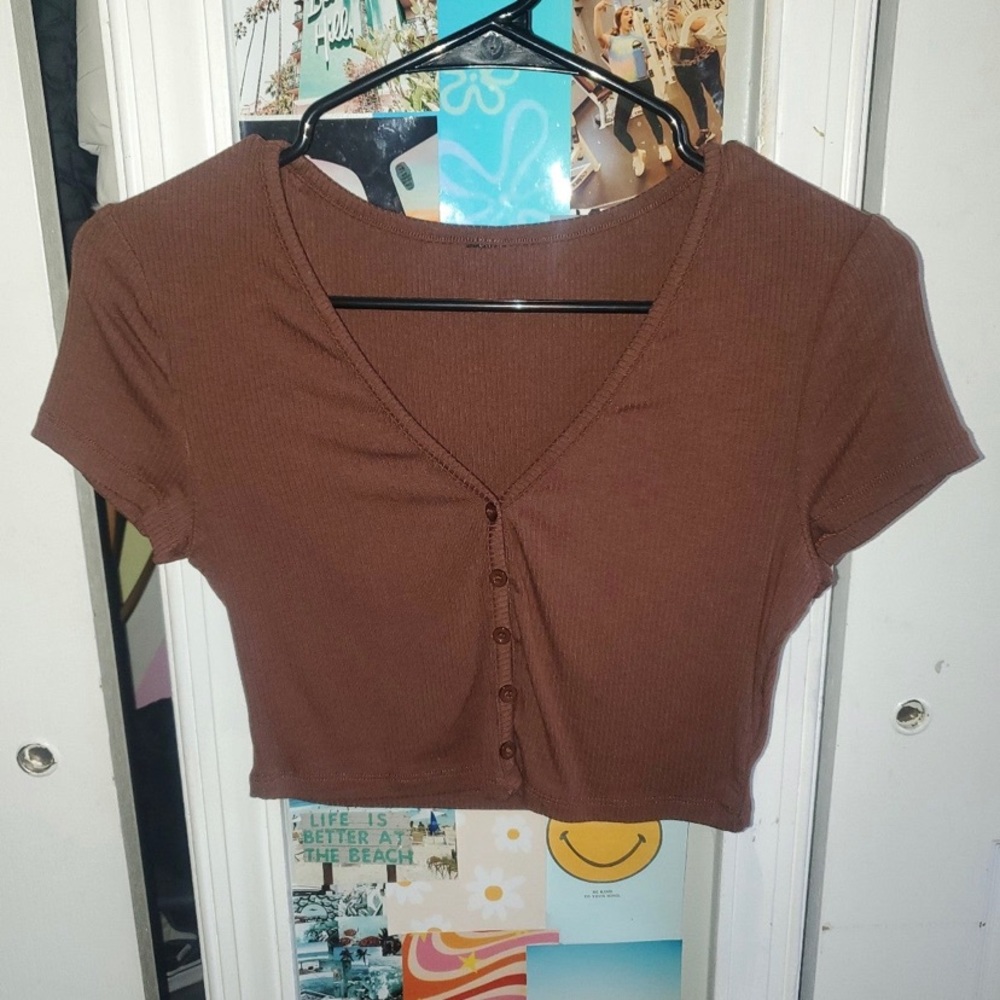 button up short sleeve top